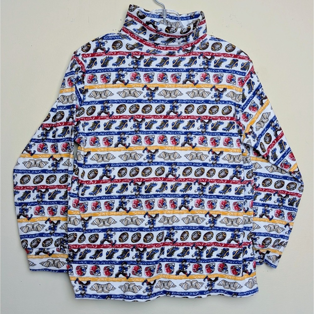 Vintage Sonoma Kids Football Sports All Over Print Long Sleeve Turtleneck Kids 7